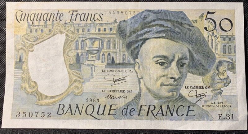 Billet 50 Francs Quentin de la tour 1983 E.31