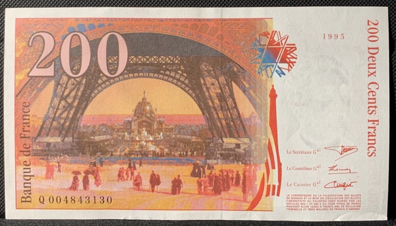 200 Francs Gustave Eiffel 1995