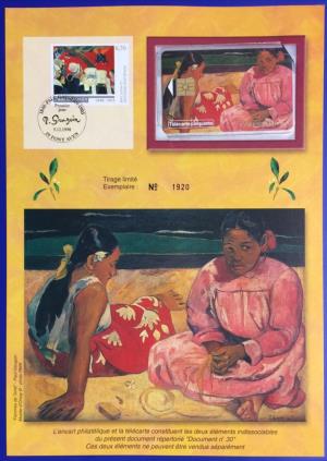 Encart Philatélique et Télécarte N30 Paul Gauguin
