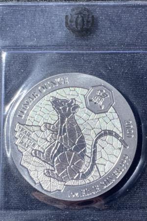 1 Oz Argent RWANDA 2020 Année du Rat