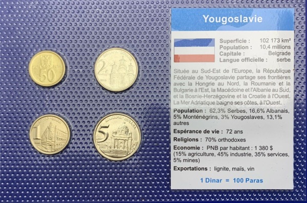 Yougoslavie Série de pièces UNC