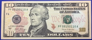 Etats-Unis, Billet 10 dollars Atlanta, Hamilton, Neuf