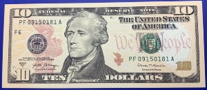 Etats-Unis, Billet 10 dollars Atlanta, Hamilton, Neuf 