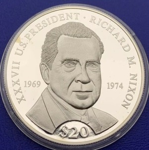 Liberia 20 dollars Président Richard Nixon année 2000 argent