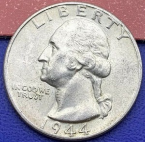 USA 1/4 Dollar Washington 1944