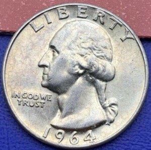 Etats-Unis Quarter Dollar Washington 1964