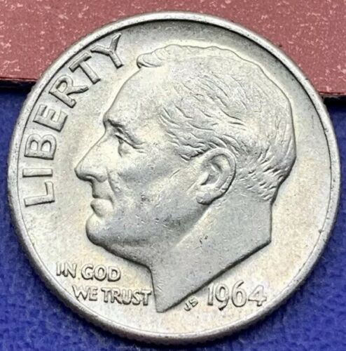 Pièce USA One Dime Roosevelt 1964 Denver argent