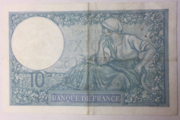 10 francs Minerve 5-12-1940
