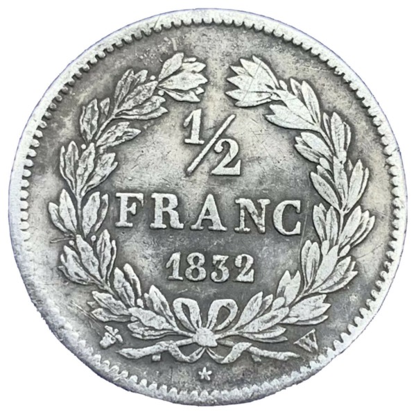 Louis Philippe I Demi Franc 1832 W Lille, argent