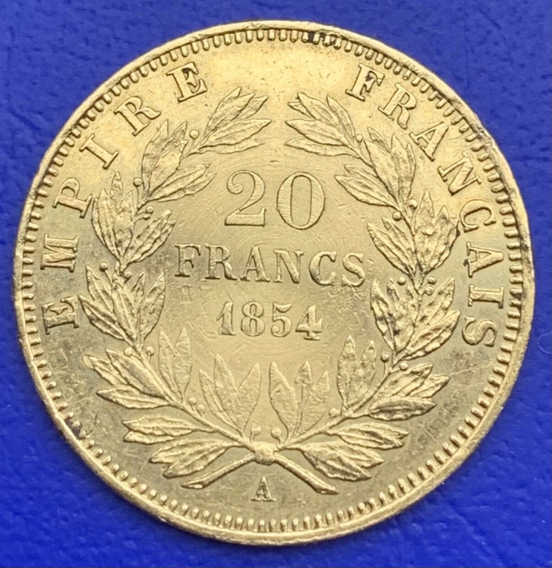 20 Francs Or Napoléon III 1854 A SUP