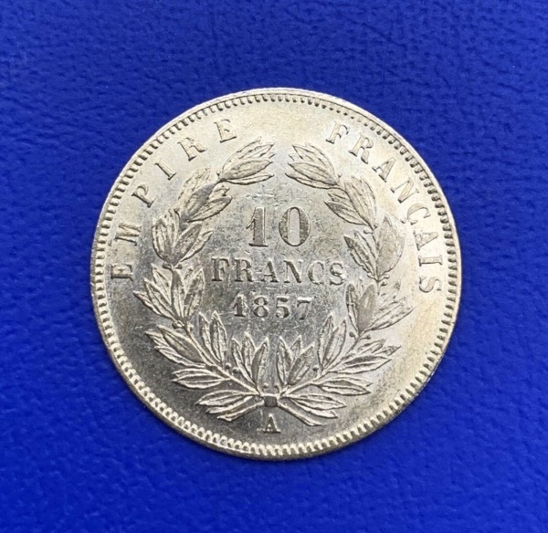 Monnaie Or 10 Francs Napoléon III Tête nue 1857 A Top Qualité