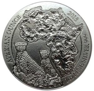 1 oz argent Guépard Rwanda 2013