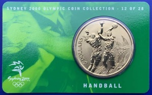 Australie, 5 Dollars Elisabeth 2, Sydney 2000, Handball
