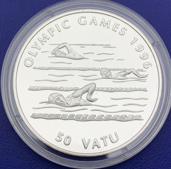 Monnaie Argent, Vanuatu 50 Vatu 1994, Olympiades Atlanta 1996