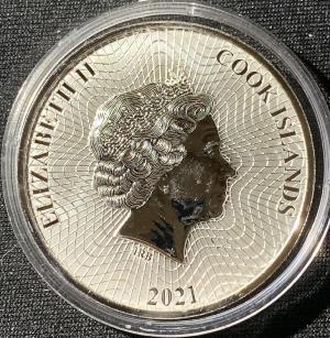 1 Oz Argent 2021 Cook Islands Étoile de mer