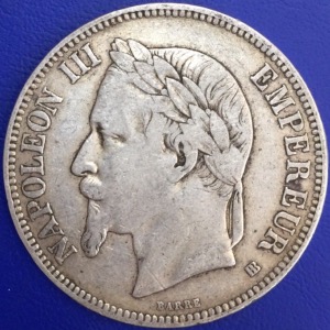 5 francs Napoléon III 1869 BB