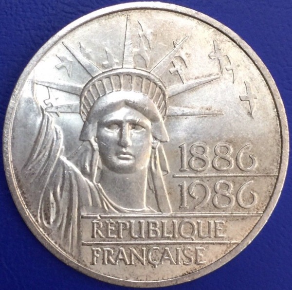France, 100 Francs Liberté, 1986