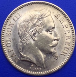 20 Francs or Napoleon III Tete laurée 1865 A