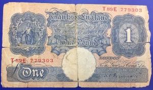 Billet 1 Pound Bank of England 1940 Peppiat