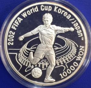 Korea/Japan 10000 won 2001 Coupe de Monde FIFA argent