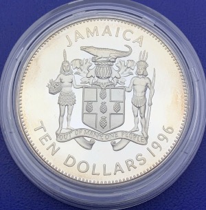 Monnaie Argent, 10 Dollars Jamaïque, Olympiades Atlanta 1996