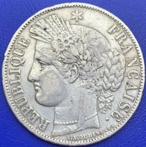 5 Francs Cérès 1850 A argent