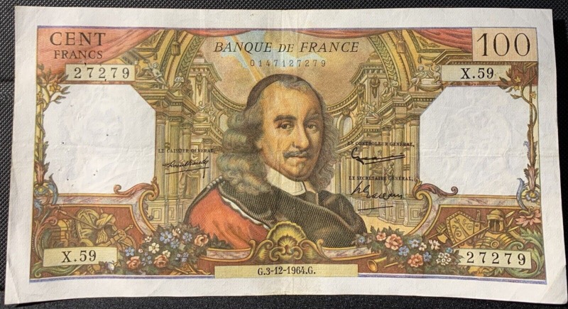 100 Francs Corneille 1964 X59
