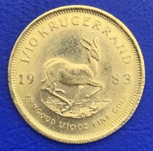 Afrique Du Sud 1983 Krugerrand Or 1/10oz