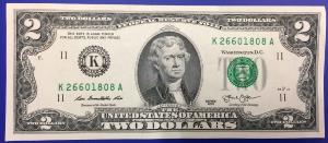 2 dollars Etats-Unis d'Amérique 2013 K Dallas