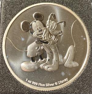 1 Oz Argent Niue 2020 Disney Mickey Et Pluto