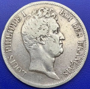 Pièce argent, France, Louis Philippe I, 5 francs, 1831 A