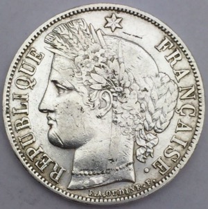 5 francs Ceres 1851 A avec légende