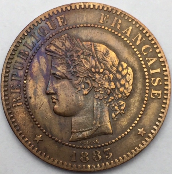 Ceres 10 centimes 1883 A bronze
