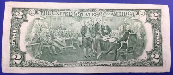 Thomas Jefferson, Etats-Unis, Billet 2 dollars 2003, New York