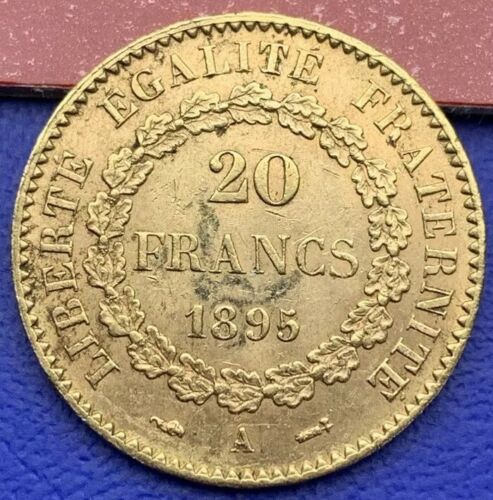 Pièce or 20 Francs Génie Debout 1895 A