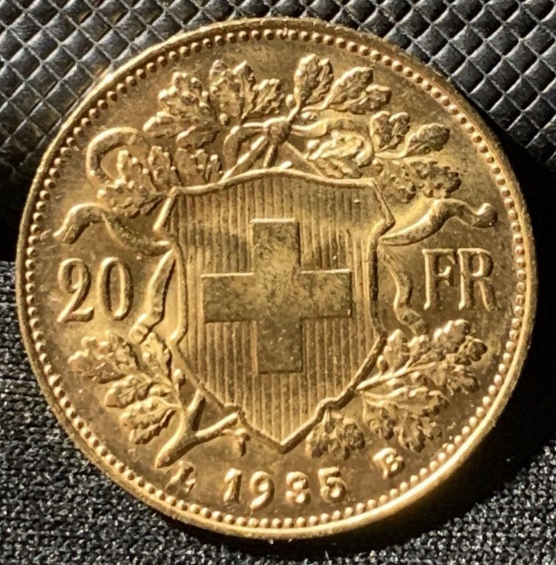 20 Francs Suisse 1935 Vreneli or