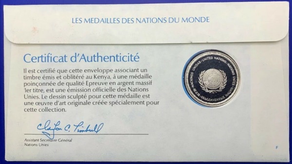 Médaille Argent massif des nations du Monde - KENYA