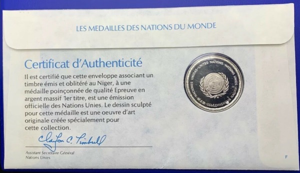 Médaille Argent massif des nations du Monde - NIGER
