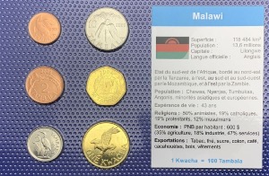 Malawi Série de pièces UNC