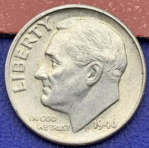 One Dime Roosevelt 1946 argent, États-Unis