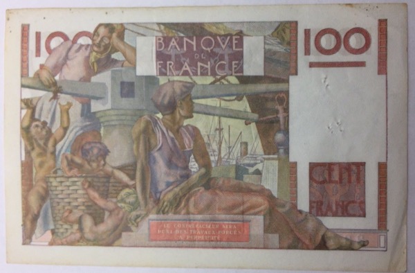 France, Billet 100 francs, Paysan, 16-11-1950