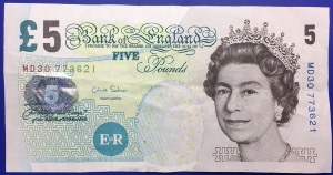 Royaume-Uni, Billet, 5 pounds 2002
