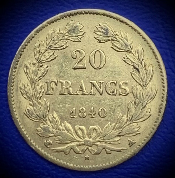 20 Francs or Louis Philippe Ier 1840 A