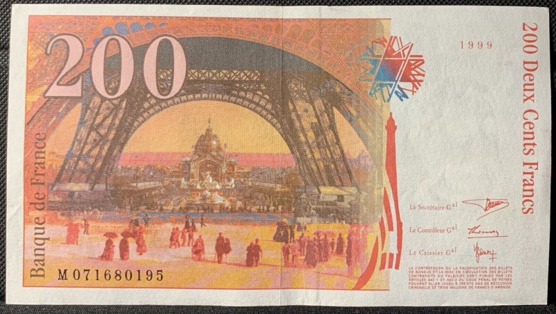 200 Francs Gustave Eiffel 1999