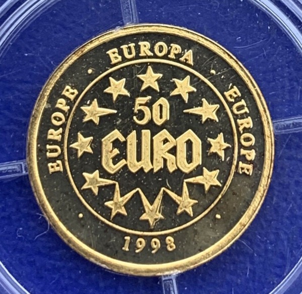 Europe 50 Euros 1998, Jeton or