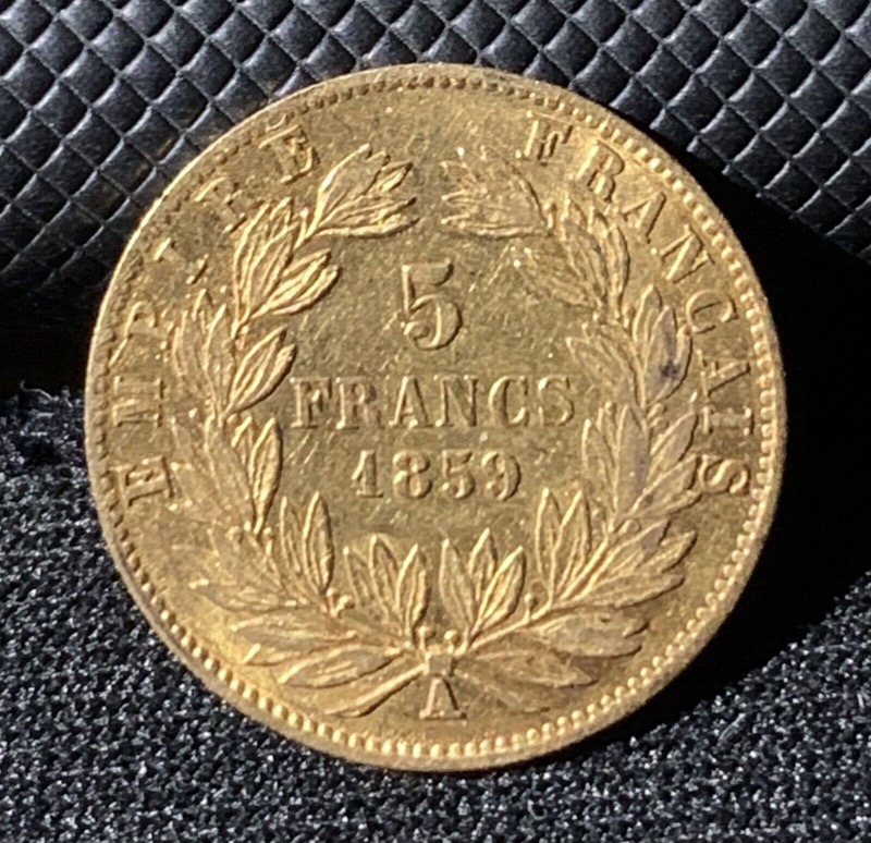 5 Francs or Napoleon III 1859 A