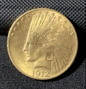 10 Dollars or Indien États Unis 1912