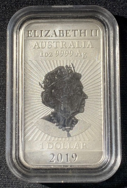 Lingot Argent 1 oz 9999 Dragon Australie 2019 sous capsule