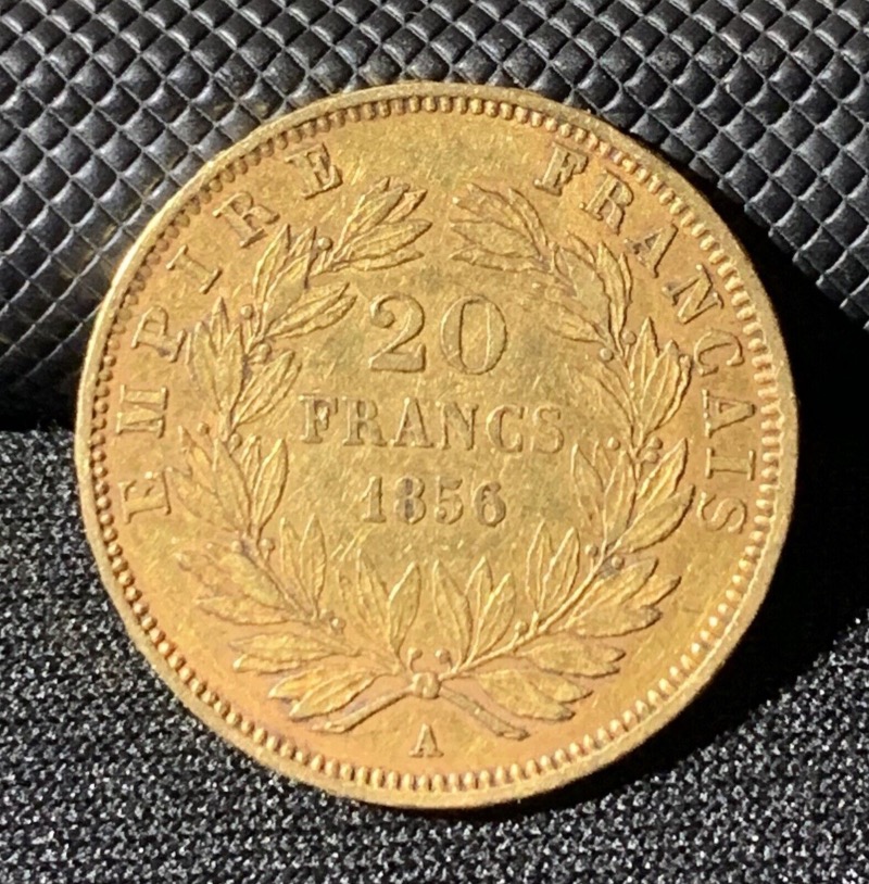 20 francs or Napoléon 3 1856A