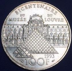 100 francs Bicentenaire musée du Louvre 1993